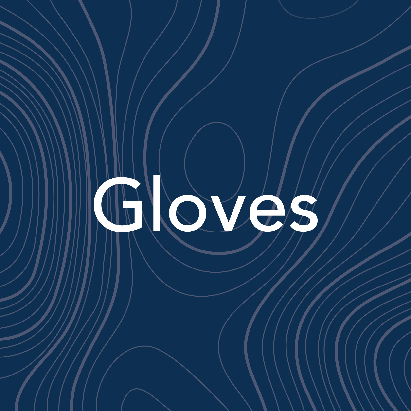 Gloves logo on a blue background.