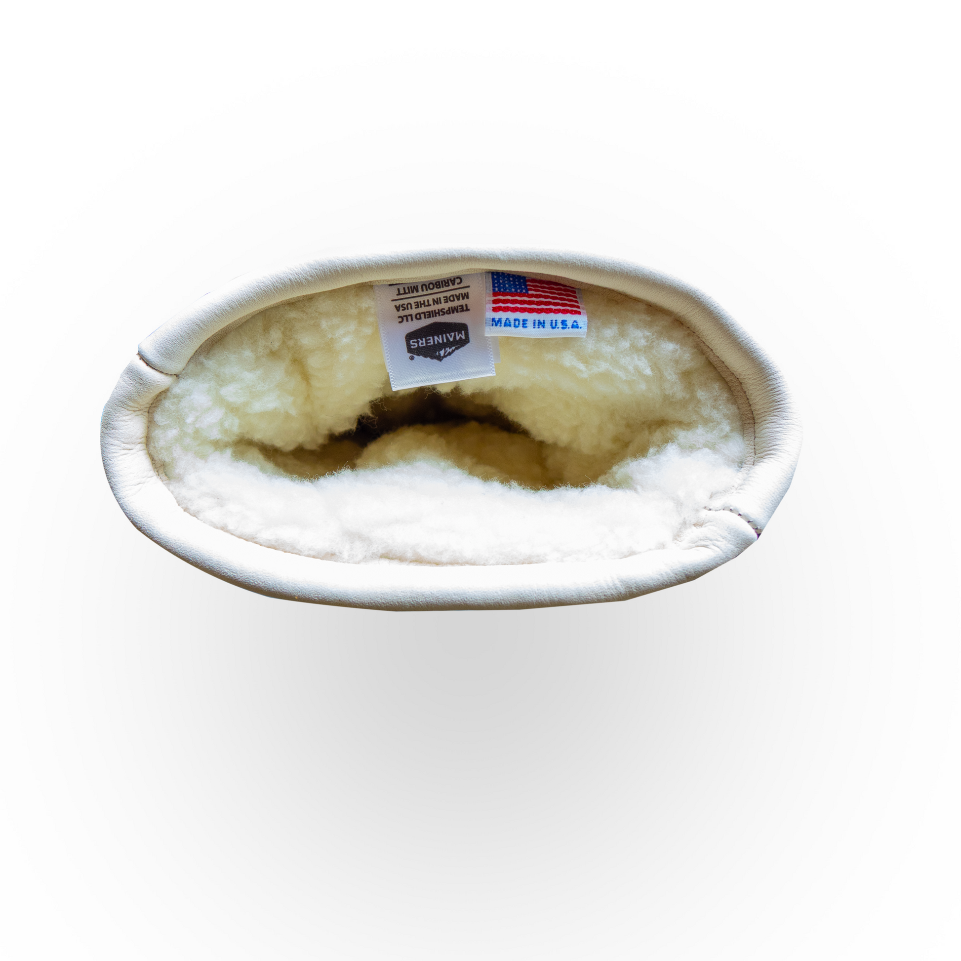 Inside of the caribou mitt