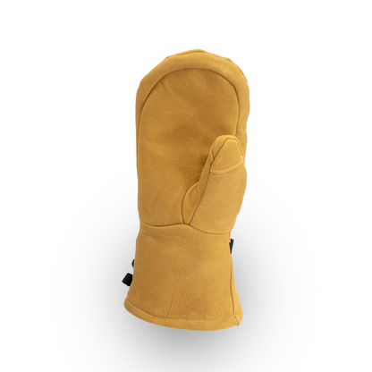 Tan mitt on a white background